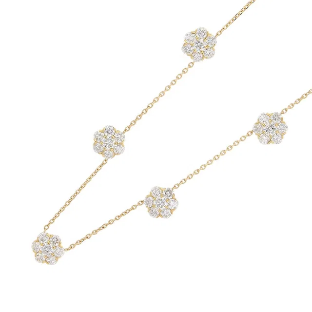 Van Cleef & Arpels Fleurette Necklace 5 Flowers 18K Yellow Gold in Yellow from GALLERY RARE