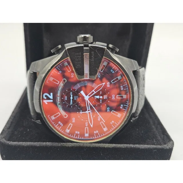 Diesel Mega Chief Watch Dz4323 51mm in orange|black Leather from Poshmark