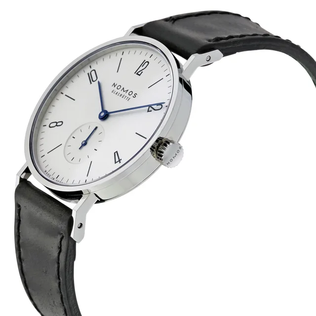 Nomos Tangente Galvanized White Dial Black Leather Men's Watch 101, photo 2 of 3 from Jomashop