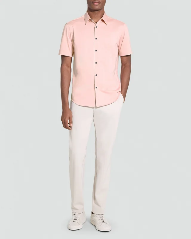 Theory Irving Short-Sleeve Shirt in Structure Knit, photo 6 of 6 from Theory
