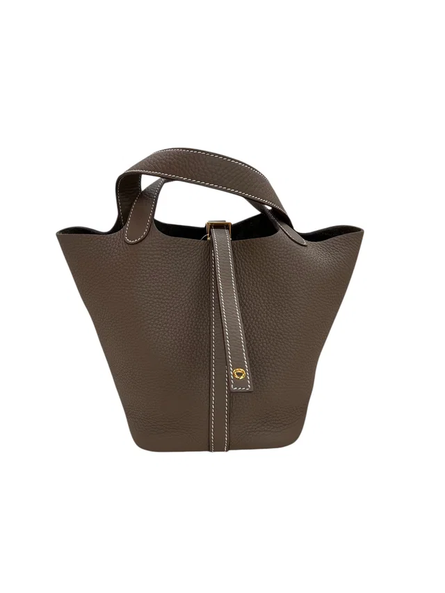 Hermès Picotin Lock PM Etoupe Clemance GHW #K in Taupe from Luxury Promise