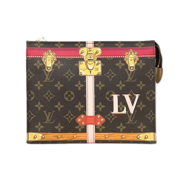 Louis Vuitton Monogram Trunk Print Toiletry Pouch from Luxury Promise