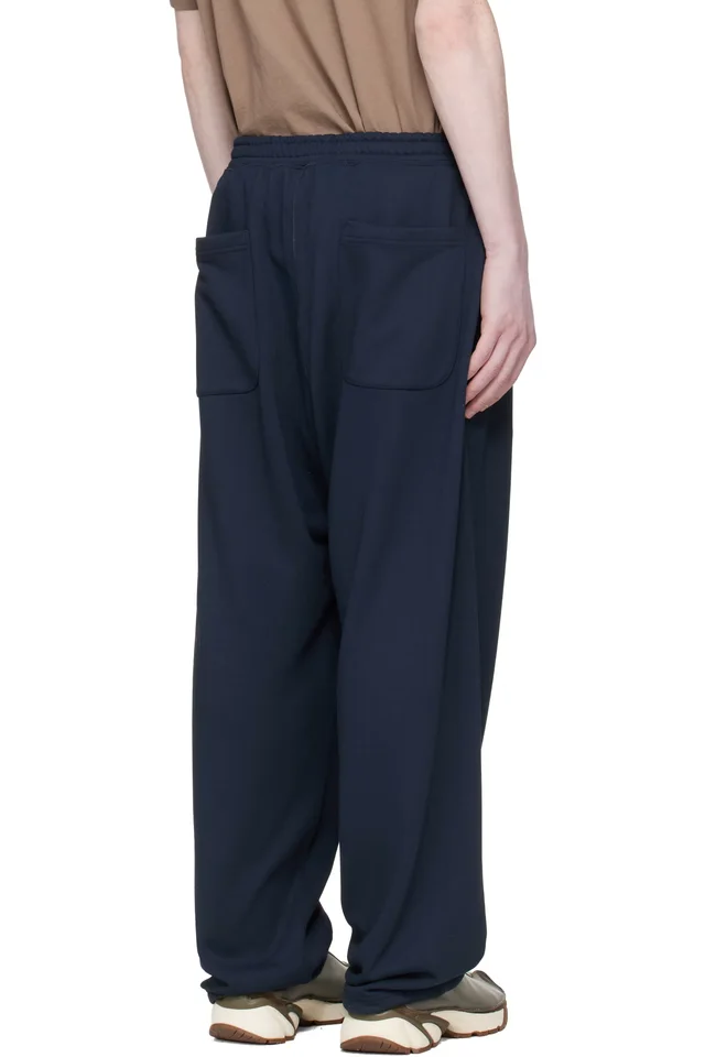 nanamica Navy Polyester Pile Sweatpants, photo 3 of 4 from SSENSE