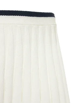 Tropic Of C Pleated skirt with elastic waistband in 67% Cotton, 33% Nylon, photo 4 of 6 from LUISAVIAROMA