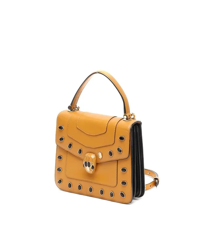Bvlgari Serpenti Gem Studded Top Handle Bag in Leather from A Retro Tale, photo 2 of 9