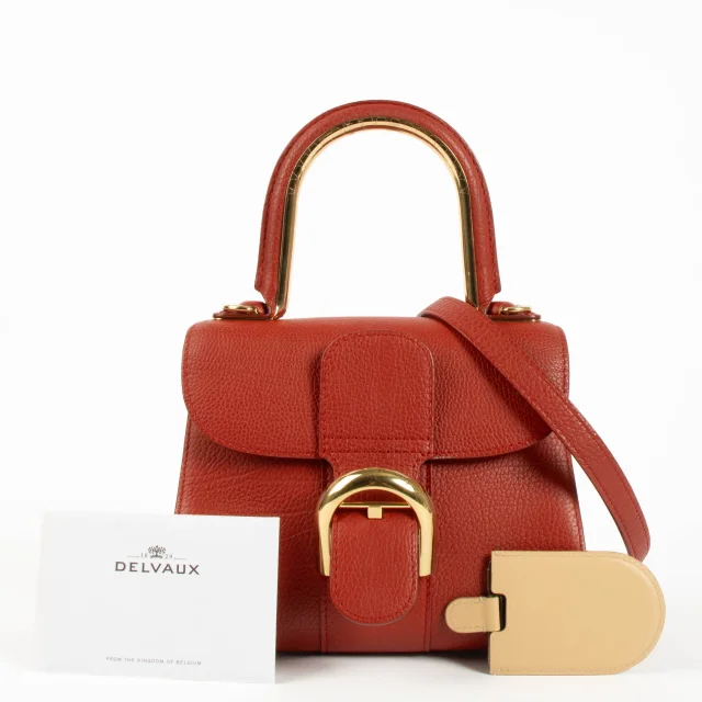 Delvaux Scarlet Red Metal Glam Brillant Mini Bag in Red Leather from Labellov, photo 2 of 5