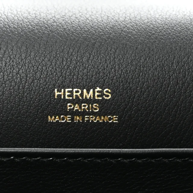 Hermès Chevre Mysore Geta Black in Black Goatskin from FASHIONPHILE, photo 6 of 10