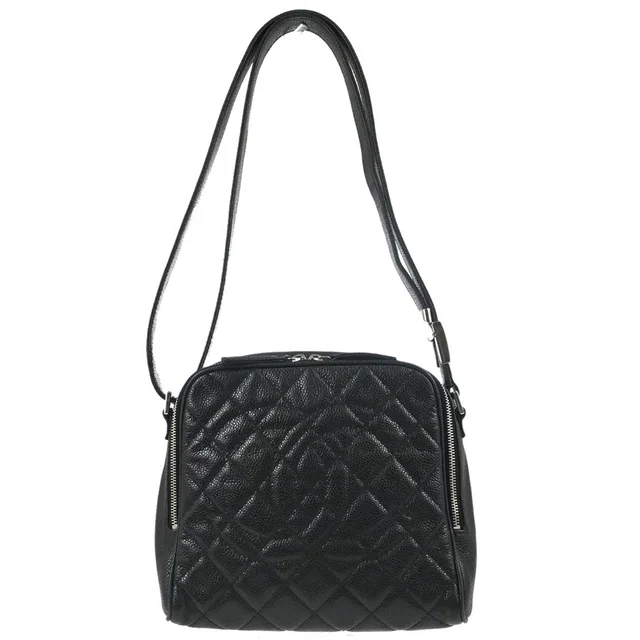 Chanel 2006-2008 Black Caviar Skin Shoulder Bag in Black Caviar leather from AMORE Vintage Tokyo