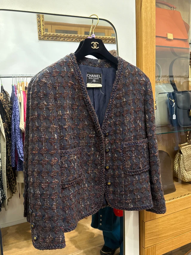 Chanel Blue Tweed Jacket in Blue Tweed from Luxury Promise