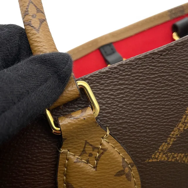 Louis Vuitton Onthego RedM44576 Monogram Reverse Canvas Monogram Giant Size GM in Canvas from GALLERY RARE, photo 10 of 16
