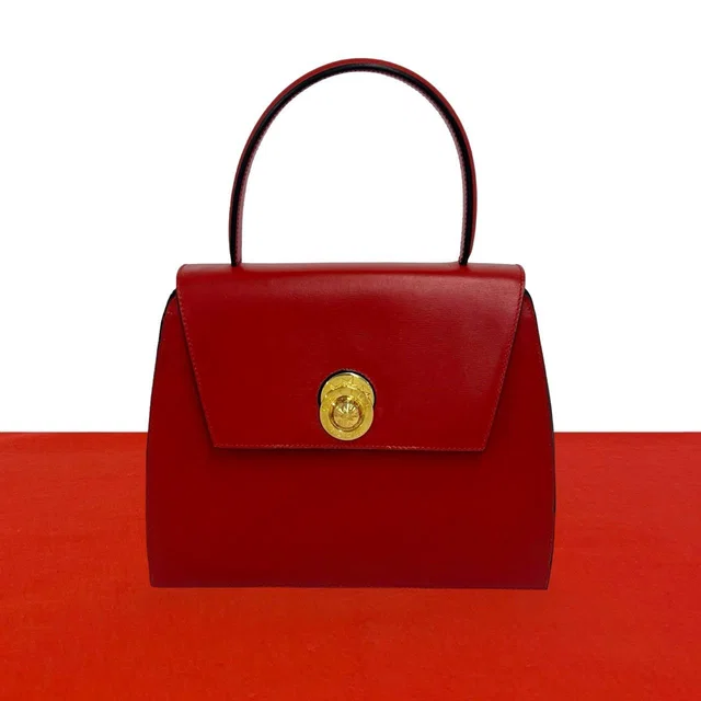 Celine Vintage Star Ball Logo Leather Handbag Mini Tote Red in Red Leather from The Reluxe