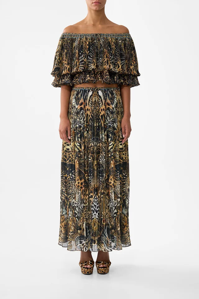 Camilla eBoutique OFF SHOULDER SHORT SLEEVE PLEATED TOP FELINE FOLKLORE from CAMILLA, photo 1 of 1
