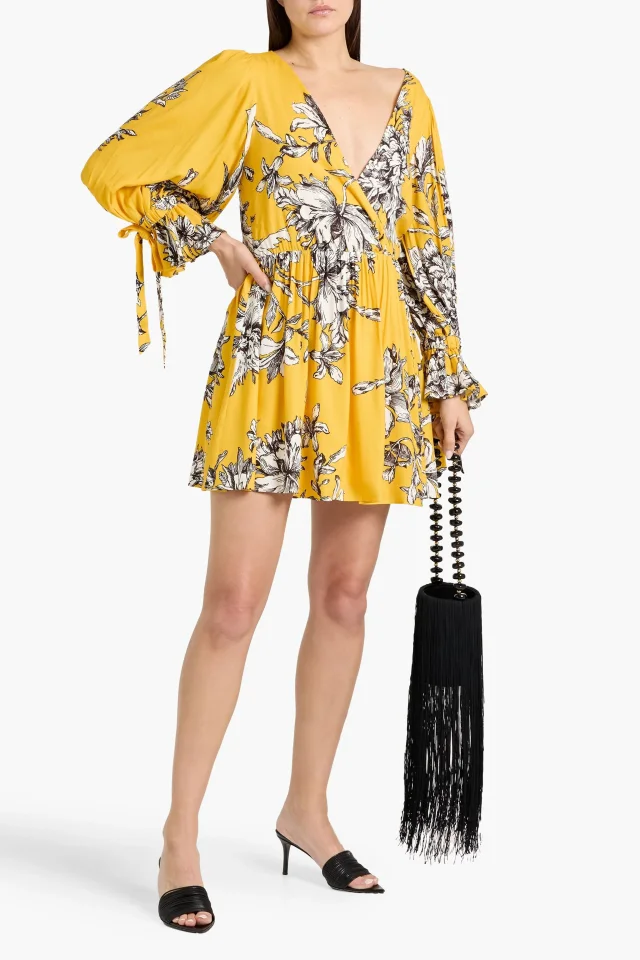Alice + Olivia Clarissa Floral-Print Crepe Mini Dress, photo 2 of 4 from THE OUTNET