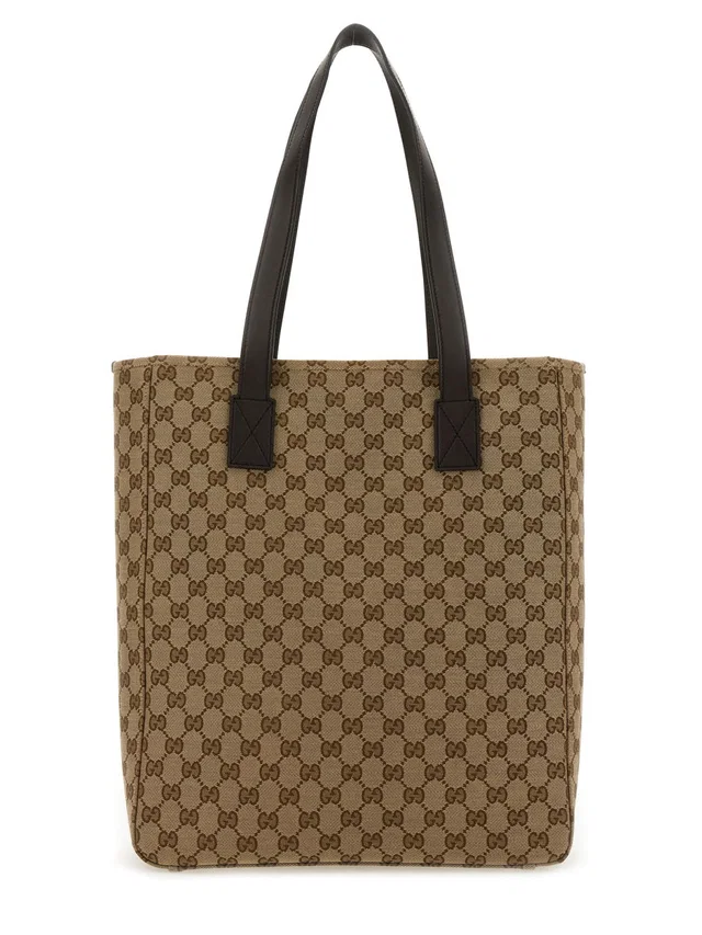 Gucci Gg Shoulder Bag — Brown Polyester Cotton Polyamide in Brown Canvas from HEWI