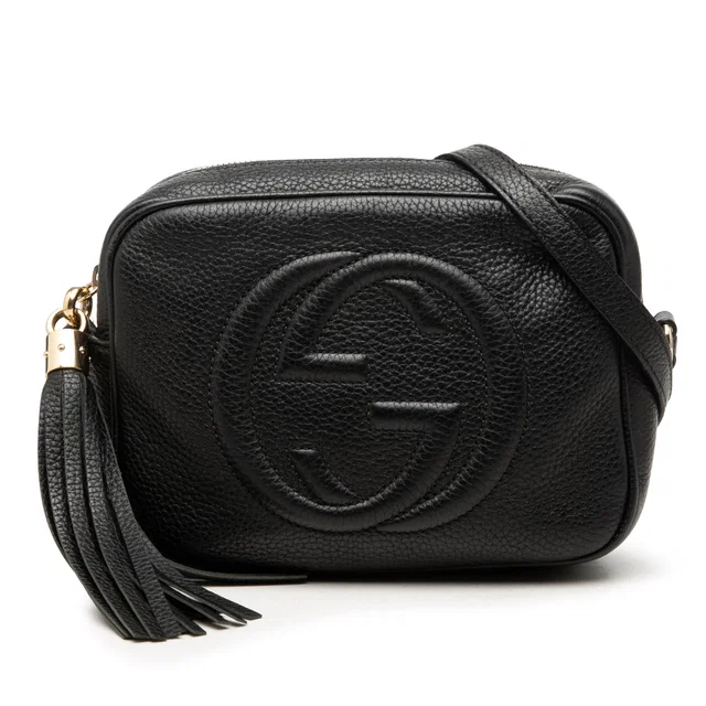 Black Gucci Calfskin Soho Disco Crossbody in Black Calfskin from Designer Revival