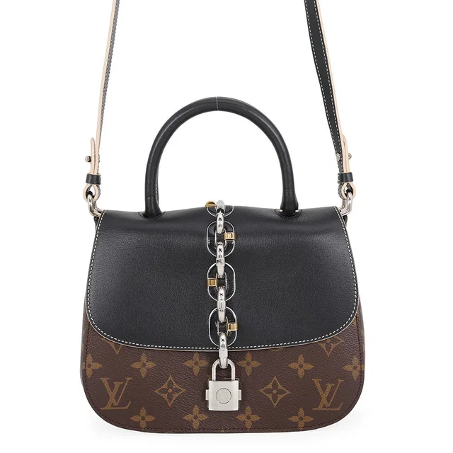 Louis Vuitton Chain It NoirM44115 Monogram Calf Leather Size PM in Calfskin from GALLERY RARE