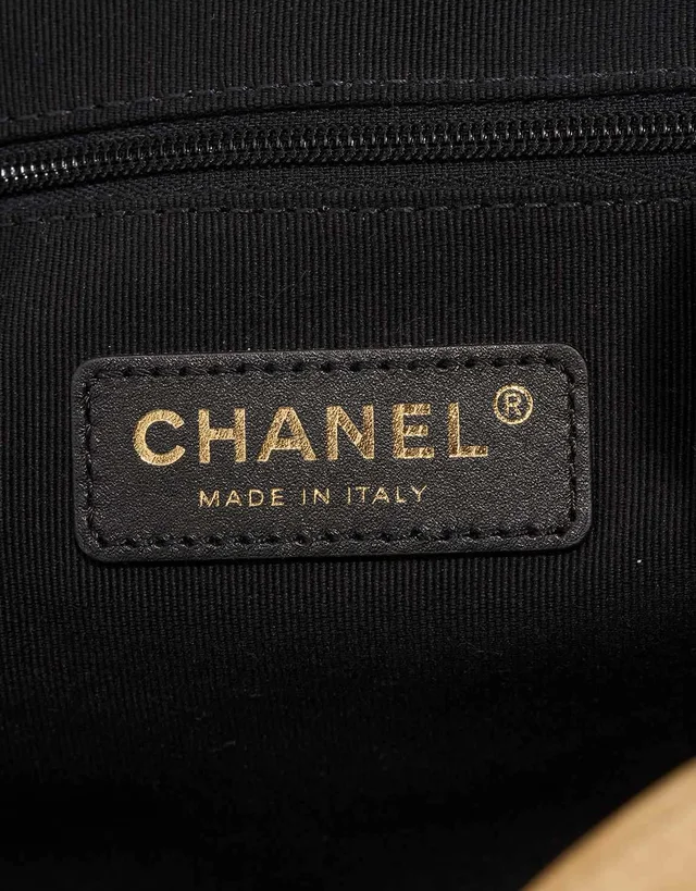 Chanel 25A Two-Tone Tote Bag Medium Suede / Lamb Beige / Black in Beige, Black, Multicolour Suede from SACLÀB, photo 8 of 10