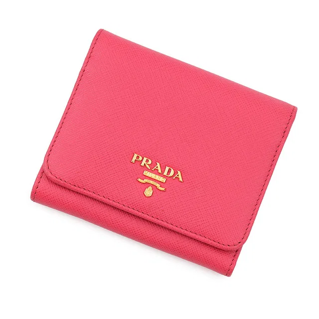 Prada Tri-fold wallet Pink1MH176 Leather in Leather from GALLERY RARE