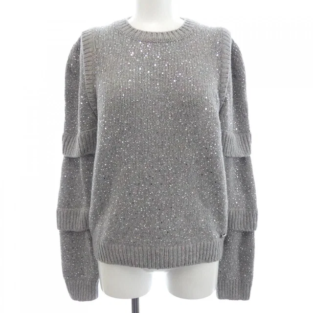 Chanel Knit Sweater Gray in Grey Cashmere from The Reluxe