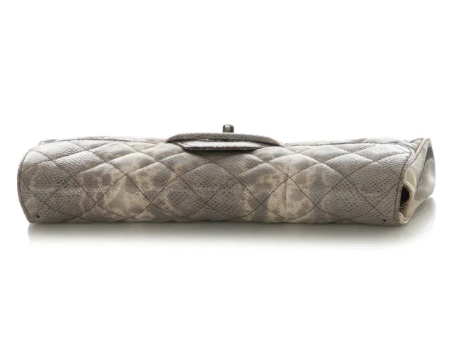 Chanel Snake-Embossed Leather Clutch in Beige Leather from Ann's Fabulous Finds, photo 7 of 9