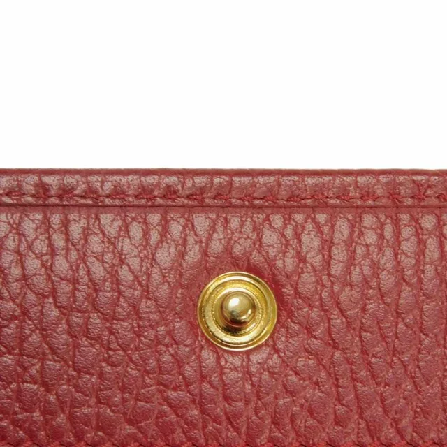 Gucci GG Marmont Textured Leather Chain Wallet in Red Calfskin from LuxUness, photo 6 of 14