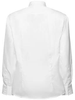 Brunello Cucinelli Cotton twill button down shirt in 100% Cotton, photo 6 of 6 from LUISAVIAROMA