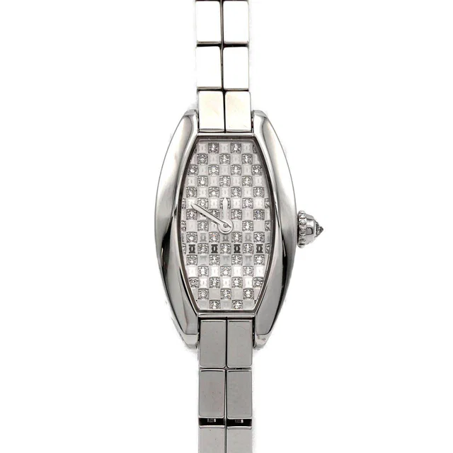 Cartier Mini Tonneau Laniere White Gold Quartz in White from LuxUness
