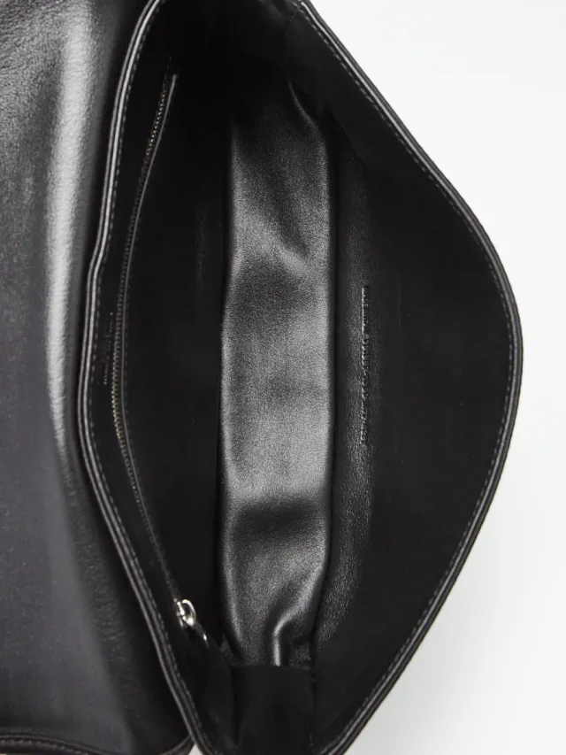 Balenciaga Black Satin Leopalda Pochette Bag in Black Satin from Yoogis, photo 8 of 10