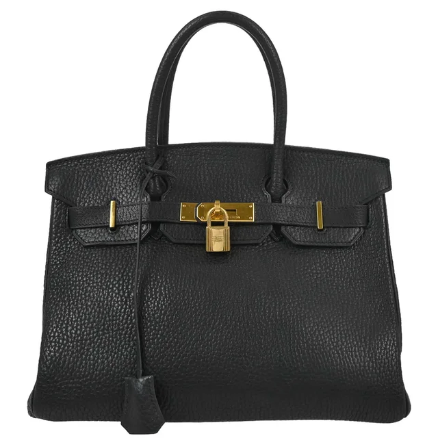 Hermès 1995 Black Fjord Birkin 30 Handbag in Black from AMORE Vintage Tokyo