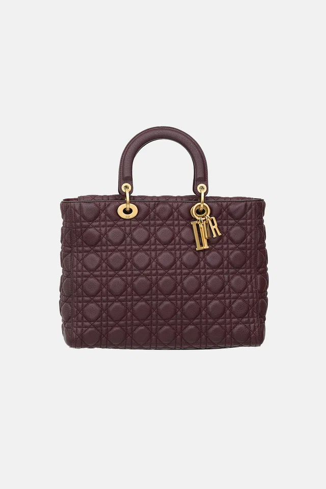 2018 Leather Large Lady Dior Bag in Leather from VSP Consignment