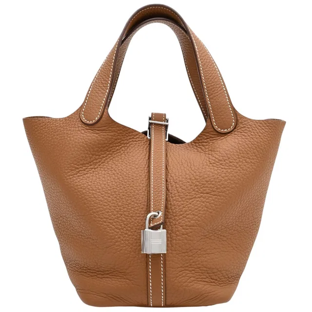 Hermès 2021 Picotin Lock PM Gold in Gold Clemence leather from VINTAGE QOO TOKYO