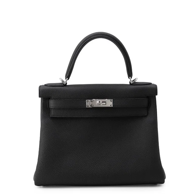 Hermès Kelly Retourne Black Togo Leather Size 28 in Black Togo leather from GALLERY RARE