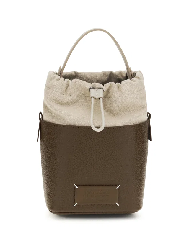 Maison Margiela 5ac Bucket Bag — Beige Calf Leather Bos Taurus in Beige Calfskin from HEWI
