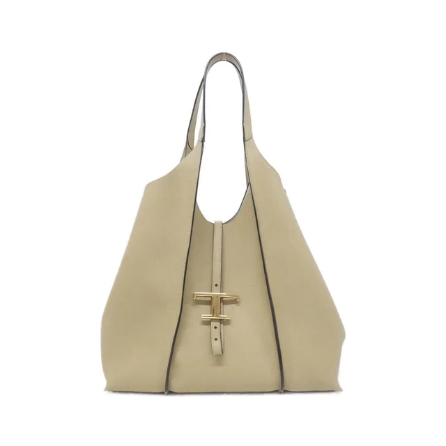 Tod's T TIMELESS bag in BEIGE / GOLD metal fittings leather from KOMEHYO