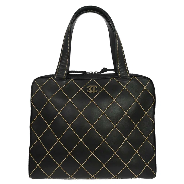 Chanel 2000-2002 Black Calfskin Wild Stitch Handbag in Black Calfskin from AMORE Vintage Tokyo