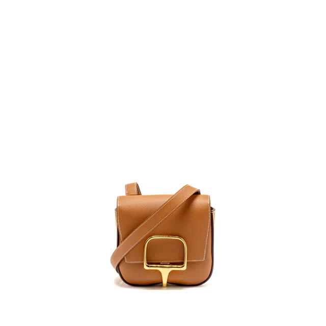 Hermès Mini DELLA CAVALLERIA Epsom Gold GHW Stamp U in Gold Epsom leather from EMIER