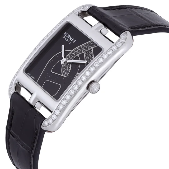 Hermes Cape Cod Quartz Black Dial Ladies Watch 047237WW00, photo 2 of 3 from Jomashop