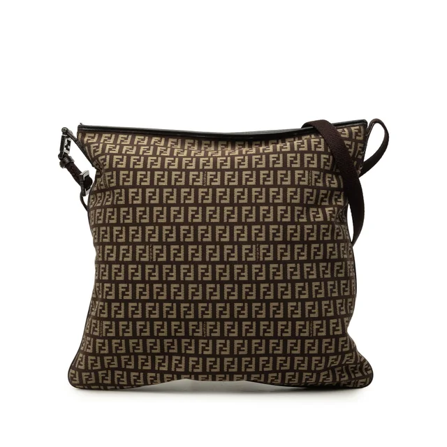 Brown Fendi Zucchino Canvas Crossbody in Brown Canvas from Designer Revival, photo 1 of 1