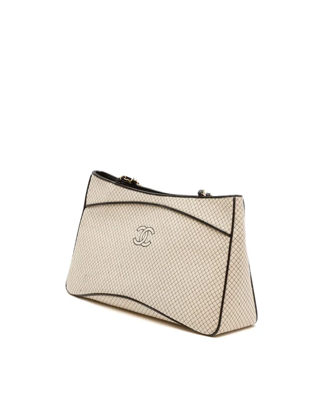 Chanel 72 Series Quilted Fabric Tote Shoulder Bag in Leather from A Retro Tale, photo 2 of 11
