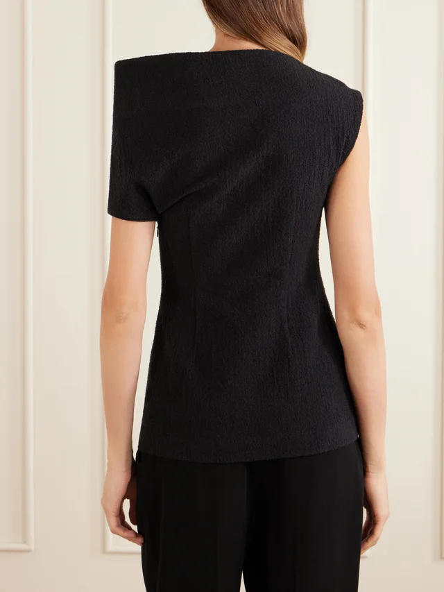 Toteme One-shoulder top black, photo 3 of 4 from SENSER