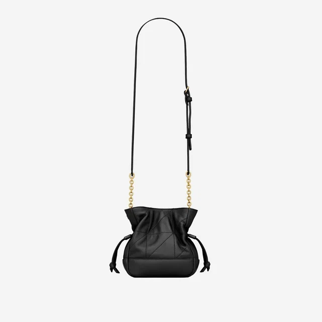 Saint Laurent Jamie Mini Bag — Black Leather in Black Leather from HEWI