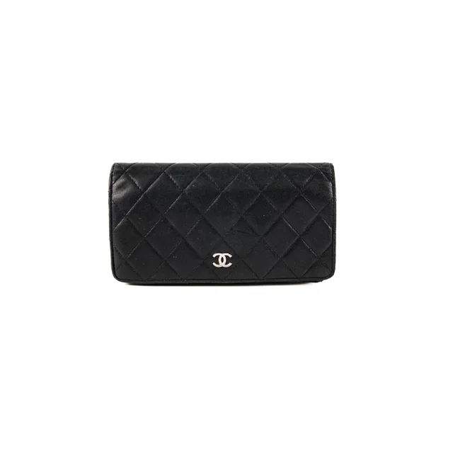 Chanel Wallet Lambskin Black in Black Lambskin from The Purse Affair