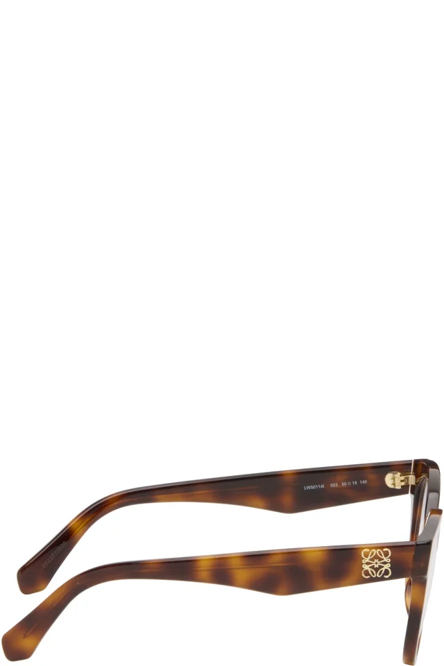 LOEWE Brown Anagram Glasses, photo 2 of 4 from SSENSE