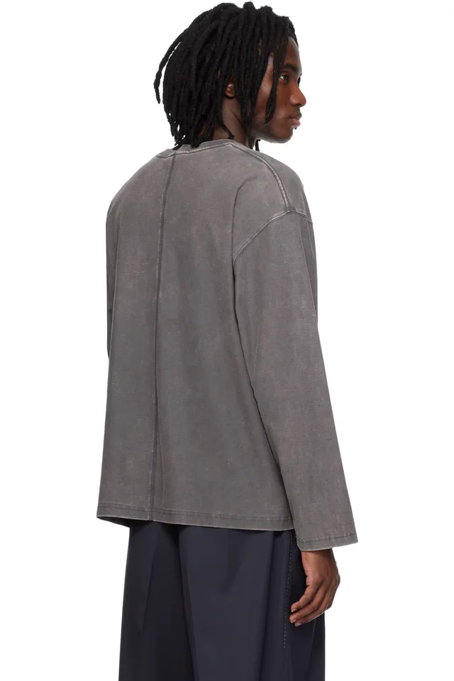 MMIC Gray Veil Longsleeve T-shirt, photo 3 of 4 from SSENSE