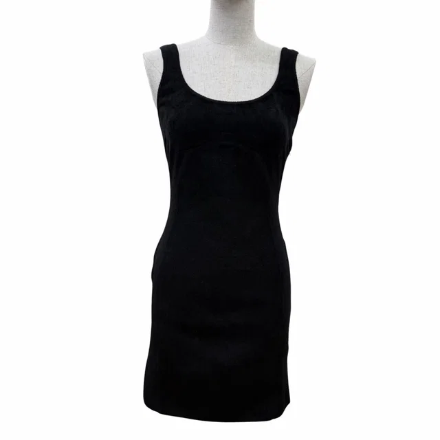 Fendi Skims FF Logo Pile Sleeveless Dress Black 40 in Black Nylon from The Reluxe
