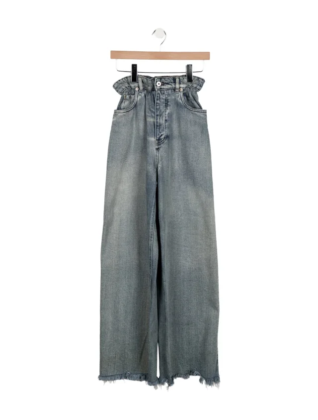 Miu Miu 2022 Wide Leg Jeans in yellow from The RealReal