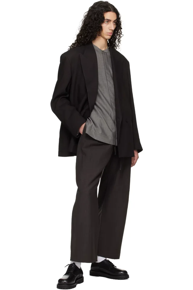 Studio Nicholson Brown Daburu Blazer, photo 4 of 4 from SSENSE