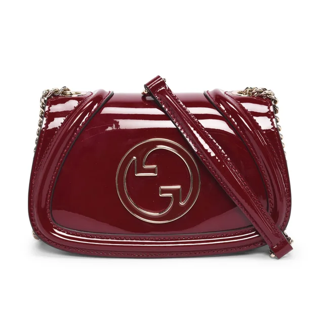 Gucci Patent Small GG Blondie Bag in Rosso Ancora Patent leather from Blue Spinach