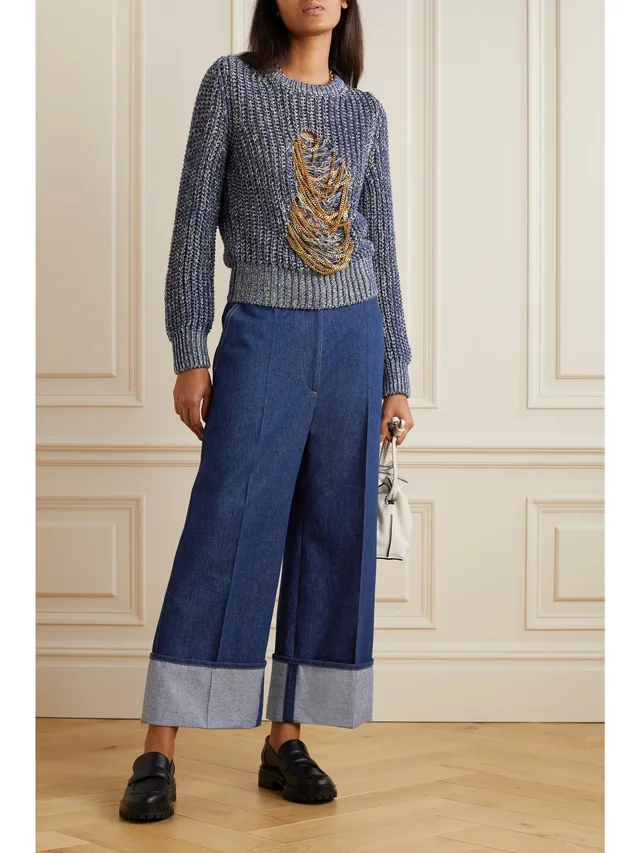 PATOU High-rise wide-leg organic jeans in blue 92% Cotton 8% Polyester, photo 2 of 7 from NET-A-PORTER (Canada)