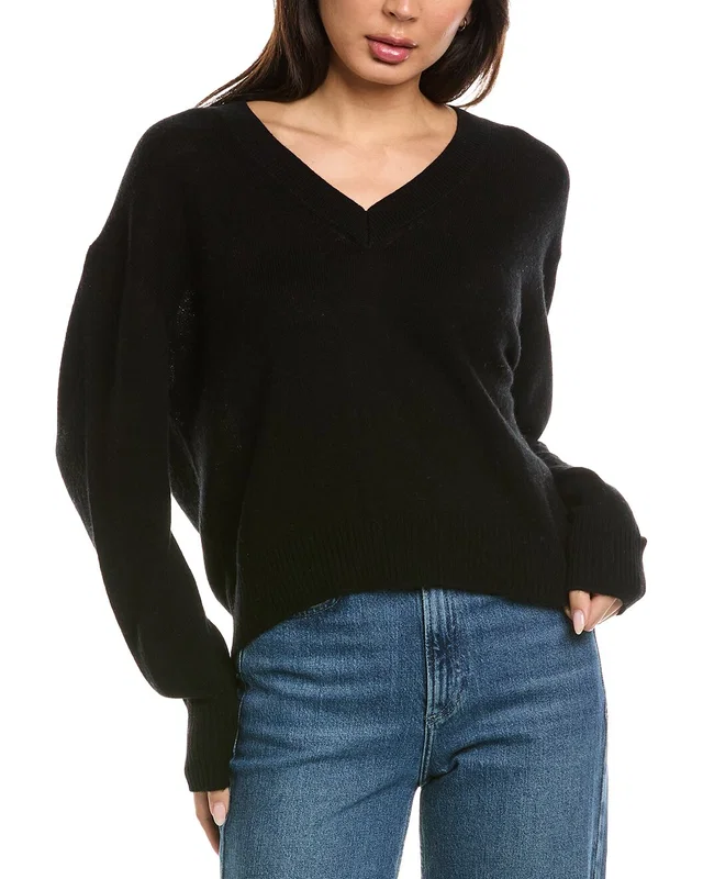 Brodie Cashmere Easy V-Neck Wool & Cashmere-Blend Sweater, image 1 of 1 from Rue La La